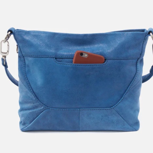 HOBO Bags Marlowe Medium Crossbody in Buffed Cobalt Leather RARE & RETIRED - Picture 1 of 5